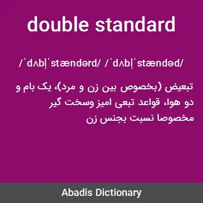 معنی double standard